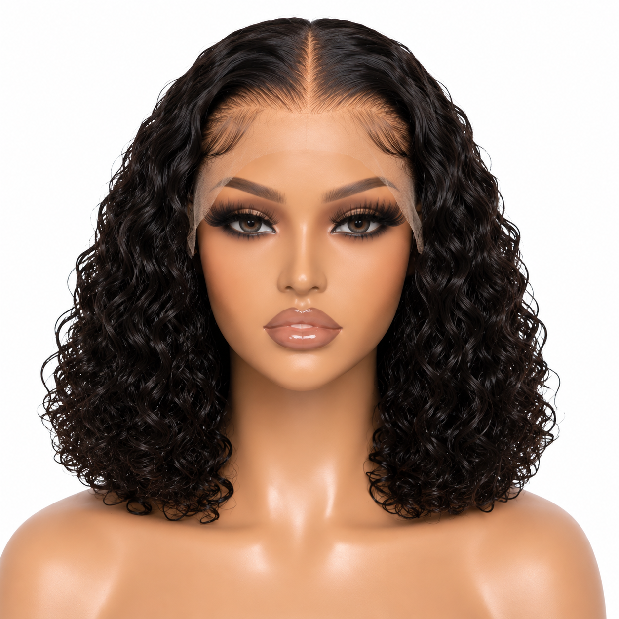 13×6 HD Lace Curly Bob Wig (200%)