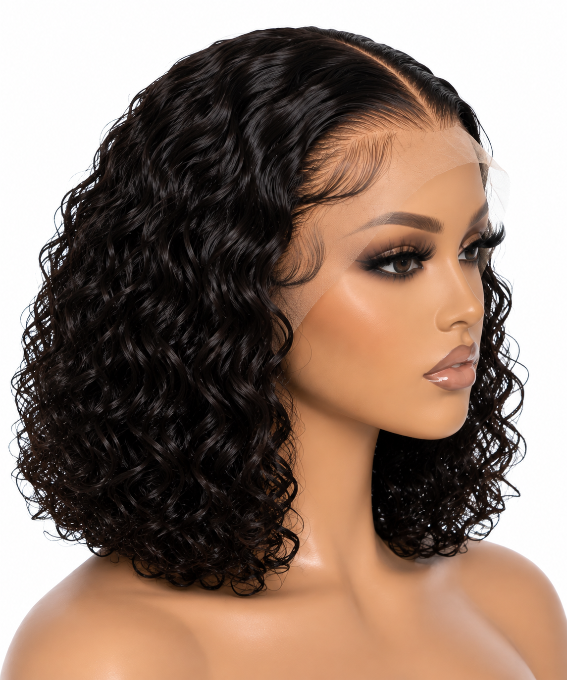 13×6 HD Lace Curly Bob Wig (200%)